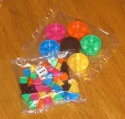 Trivial Pursuit Game Pieces - Token Pie Set Wedges Die - New Sealed Parts Bags