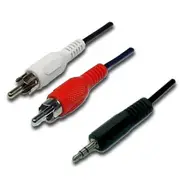 Dynamix CA-2RCA-ST5 Stereo 3.5mm Plug to 2 RCA Plug Cable - 5m [CA-2RCA-ST5]