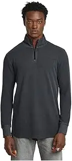 [G-STAR] Men's Overdyed Half Zip Tweeter T-Shirt