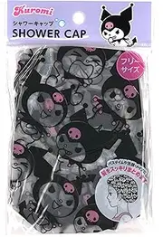 Friend Sanrio Kuromi Shower Cap, Elastic Reusable EVA Plastic Bathing Hair Cap