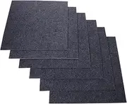 BAZEITFLOW 10pcs Thickened Square Carpet Tiles Soft Non Slip Floor Mats for Crawling Playing Exercising Versatile DIY Puzzle Design Deep Grey Color