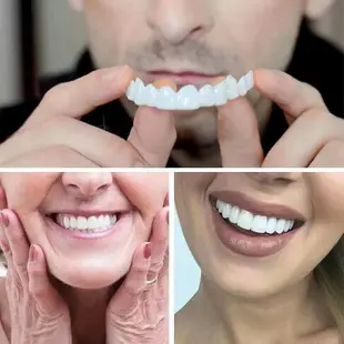 【台灣公司保固】仿真牙套永久通用無孔吃飯咀嚼神器美白遮瑕缺牙縫牙洞補牙假牙套