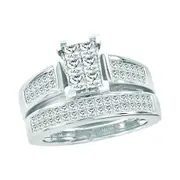 2 1/2CT-Diamond INVISIBLE BRIDAL SET