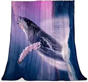 Throw Blankets for Women,Couch Blankets & Throws,Cloud Ocean Whale Jumping,59x78.7 in