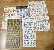 Assorted Scrapbooking Stickers - Alphabet Letter Memory Makers Colorbok Ki 7 set