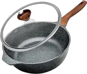 WACETOG Frying Pan with Lid Nonstick Skillet 11 Inch Wok Pan with Flat Bottom Woks & Stir-fry Pans for Electric, Induction and Gas Stoves