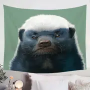 Cute Animal Art Honey Badger Tapestry