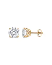 Bloomingdale's Fine Collection Certified Lab Grown Diamond Tulip Setting Stud Earrings in 18K Yellow Gold, 6.0 tcw