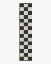 75' x 365' | Machine Washable Runner Rug | Kid & Pet Friendly | Indoor Rug | Jaque Checkered Black Flatwoven Rug | Ruggable