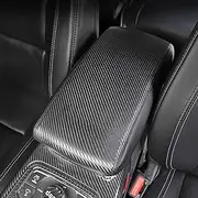 INTGET Car Center Console Armrest Cover for 2011-2020 2021 Jeep Grand Cherokee Accessories Arm Rest Box Pad Console Lid Protection Saver for Grand Cherokee Console Cover(Carbon Fiber Texture)