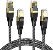 MOGOOD Cat 8 Ethernet Cable, 2M 2Pack gigabit RJ45 high Performance Internet Cable, high Speed 40Gbps 2000Mhz LAN Cable Compatible with WiFi Extenders, routers, modems, Patch Panels.