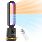 ADVWIN Electric Heater, Self-Regulating Bladeless Ceramic Heater with Thermostat, Color Light for Bedroom, Office and Indoor Use 2000W