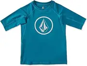 [Volcom] Boys' Lido Solid Lycra Short Sleeve Rashguard 50+ Uv Protection