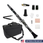 Bb Clarinet Professional Ebonite Clarinet with Case,mouthpiece,cork grease