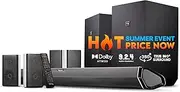 [Nakamichi] Shockwafe Ultra 9.2.4 Ch 1000W Dolby Atmos Soundbar with Dual 10" Subs (Wireless), Four 2-Way Rear Speakers & Dolby Vision