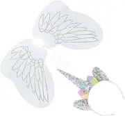 Unicorn Costume Boy Girl Fairy Headband and Wings Boys and Girls Performance Costume Unicorn Birthday Decoration Props