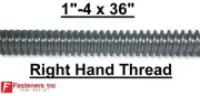 1"-4 x 36" Acme Threaded Rod Right Hand RH 1-4 x 3ft. Plain Steel CNC Low Carbon