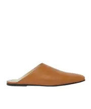 Loro Piana Alba Flat Mules 37,38,39 Brown