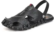 [CLSQLXYJZC] Outdoor Casual Dual Purpose Sandals for Men, Summer Soft and Comfortable Light Material Beach Sandals, Breathable Adjustable the Heel Strap Sports Slippers