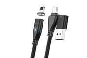 TEGAL USB & Type C 6 in 1 Dual Magnetic Fast Charging Cable for 8-Pin Black 2m