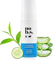 No B.S. (No Bad Stuff) Foaming Cleanser, Natural Face Wash with Cucumber, Green Tea & Aloe Vera, for Oily, Combination, Dry, Normal, Sensitive & Acne Skin, Gluten Free & Vegan, 5.4 FL Oz