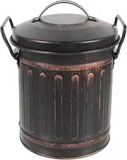HANABASS Multi-Functional Fireplace Ash Bucket with Lid Iron Coal Bin for Hot Ashes Compact Storage for Fireplaces Stoves and Barbecues Capacity Container