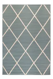Oudoor Rug Geometric Modern Floor Rug Tucson Aqua Area Rug Patio Porch Terrace - Weatherproof Rug, Recycled Plastic, Sustainable, Eco Friendly UV Resistant, Durable Outdoor, Patio Rug, Fade Resistant
