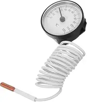 HAKIDZEL High Accuracy 0-120 ° Range Temp Gauge Temperature Meters Axial Dial Thermometer with Capillary Tube for Boil Water Supplies