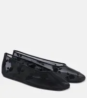 [Magda Butrym] Magda Butrym Embroidered mesh ballet flats AU 4 black