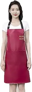 PU Apron Chef Apron Kitchen Apron Soft Leather Fashion Smock Household Work Clothes Adjustable Neck Apron Kitchen Cooking Aprons