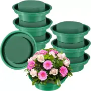 8 Packs Green Floral Foam Rounds in Bowls DIY Flower Arrangement Kit for Fresh a