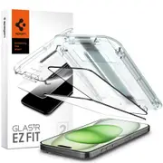 SPIGEN iPhone 15 Plus Screen Protector, 6.7 2023 Genuine EZ Fit Full Cover Tempered Glass 2PCS for Apple
