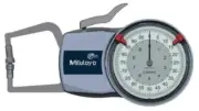Mitutoyo 209-403 Dial Caliper, Carbide, Pointed Jaw, White Face, 0-10mm Range, +