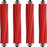 Pack of 4 Roller Brushes Compatible with Roborock S7, S7+, S7 MaxV, S7 MaxV Plus, S7 MaxV Ultra, Q7 Q7+ Q7 Max, Q7 Max+ Q Revo, Qrevo MaxV, Qrevo Pro, Qrevo S, Qrevo Plus Robot Vacuum Cleaner