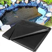 Garden Pond Liners Foldable 3x4m 4x6m 6x8m 8x10m 10x12m Durable HDPE Pond Lining for Koi Fish Ponds, Streams, Fountains and Waterfall, Black Impermeable Film(5x7m(16.4x23ft))
