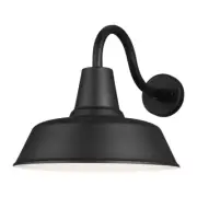 Modern Outdoor Matte Black Medium Lantern Wall Sconce With 1 Lighting Fixture