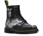 Dr Martens Doc 8 Hole 1460 Rick Griffin Eye Black & White Backhand 24876009 Doc