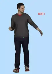Resin 1:24 1:43 1:64 1:87 Black Shirt Walking Man Painted Figure Scene Props Toy