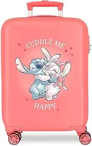 [Disney] Joumma Stitch Cuddle me Children's Suitcase Pink 45 x 31 x 20 cm Hard Shell 1.8 kg ABS 1.8 kg 27.9 L Hand Luggage, Pink, One Size, Cabin Suitcase, Pink, One Size, Cabin Suitcase