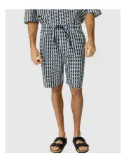 [Justin Cassin] Mulholland Tie Shorts in Black/White