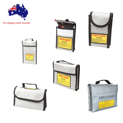 Li-Po Lipo Battery Explosion-proof Fireproof Waterproof Safe Guard Bag Aussie ST