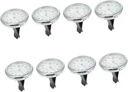iplusmile 8 Sets Car Luminous Clock Tiny Car Clocks Auto Mini Dashboard Clock Car Vent Clock Clip on Clock Car Analog Clock Night Light Clock Car Dash Clock Car Dashboard Clock Glass White