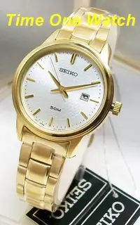 在飛比找Yahoo!奇摩拍賣優惠-實體店面日系_SEIKO_精工錶_經典金_男女對錶SUR74