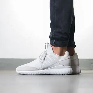 ADIDAS TUBULAR RADIAL PK 麂皮 編織 米白灰 S76714