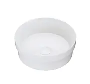 355*355*118mm FIE Reba Gloss White Ceramic Round Semi-Insert Basins