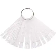 50pcs False Nail Polish Colour Display Wheel Chart Sticks Tips Swatch Clear