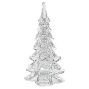 (D) Handcrafted Crystal Glass Christmas Tree Figure 12" H, Centerpiece Sculpture