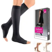 Medi Sheer & Soft Calf Highs, OT, (Size: VII) 15-20mmHg Ebony