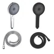 Decaura 3-Mode Large Round Hand Held Shower Head Soft Spray Head with 1.5m Hose