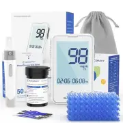 Blood Glucose Monitor Kit,50 Test Strips and 50 Lancets,Blood Sugar Test Kit